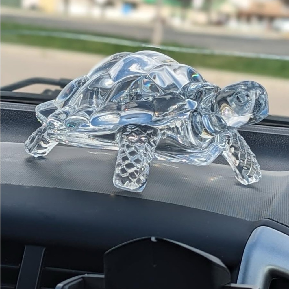 Vintage Cristal D’ Argues Genuine Lead Crystal French Collectable Craved Turtle - Picture 2 of 7
